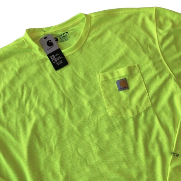 Carhartt Force Color Enhanced Long Sleeve T-Shirt Men's XL Brite Lime NWT - Picture 4 of 6